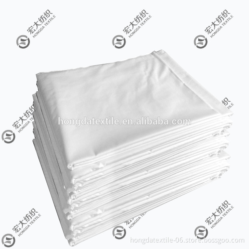 wholesale CVC plain white T180 standard size hospital and hotel cheap bed sheets